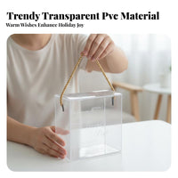Clear Box Easy Assembly Transparent Gift Box Versatile Foldable Clear Container for DIY Enthusiast S, Dessert Makers, Retail Display, Weddings