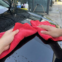 Microfibre Cloth Car Drying Towel, Highly Absorbent Cloth for Detailing, Non-linting Microfibre Cloth 40cm x 40cm with Bound Edges, 400g Weight