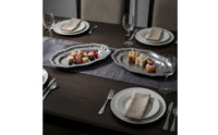 Oval Serving Tray Smooth Mirror Finish Tray with Rim Low Profile Oval Serving Platter for Afternoon Tea, Home Entertaining