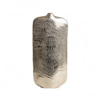 Decorative Vase Silver Tabletop Vase Textured Ornament for Dining Table