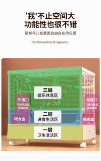 Chong Er Xin Jia Bird Cage for Parrots with Acrylic Door