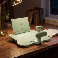 Desk Posture Assistant with Chin Rest Ergonomic Clamp-on Posture Assistant Height-Adjustable Writing Pad Board with Reading for Young Users, Homework