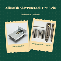Opening Lock, Adjustable Aluminum Lock, protected Locking Hardware for Sliding casements and Doors, Easy Installation, sturdy, Home and Office Security