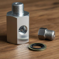 Easy Installation Oil Pressure Gauge Fitting Leakseamless Connection Oil Pressure Sensor Adapter Precise Thread Fit Aluminum Quick Connector Threaded for German Luxury Car 3 Series Owners, Car Repair, Garage