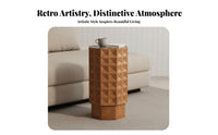 Imperfectly Perfect Aesthetic Aesthetic Irregular Shaped Coffee Table Vintage artistic Nightstand Sculptural Design Bedside Piece Minimalist for Interior Designers, Residents, Bedroom, Lounge Area, Office, Entryway
