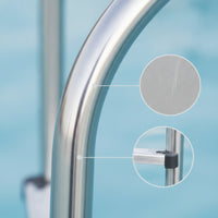 Pool Ladder with Handrails Stainless Steel Pool Ladder with Handrail 4-Step for Backyard Pools