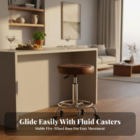 Adjustable Backrest Drafting Stool 360-Degree Swivel for Study Room, Home Users