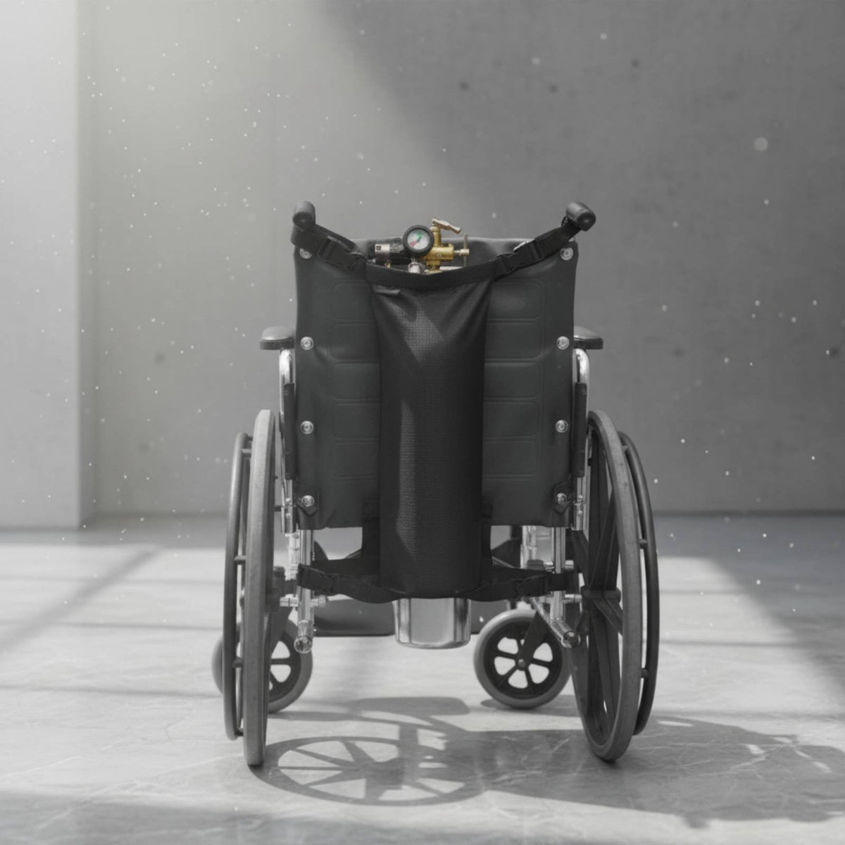 Adjustable Straps Wheelchair Breathable Gas Cylinder Bag Heavy Duty Medical Breathable Gas Bottle Pouch Waterproof Mobility Aid Accessory Dustproof for Patients