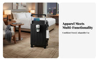 Multifunctional Luggage Wide Stable Handle Hardside Carry-on Lightweight