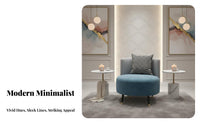 Upholstered Guest Armchair Sturdy Construction Upholstered Barrel Chair and Table Set Easy to Clean Non-Marring Feet