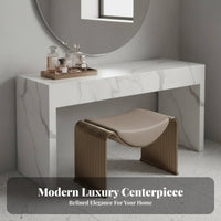 M-Shaped Vanity Stool Italian Inspired Indoor Seating Modern Minimalist Design