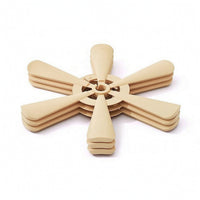 3 Pieces Silicone Mat with Tree Shape Decorative Trivet Set Washable for Hosts