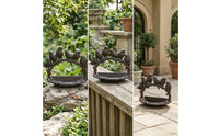 Cast Iron Bird Feeder Rustic Pedestal Bird Feeder Decorative for Yard, Gardeners