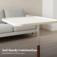 C-Shaped Rolling Stand Height Adjustable Side Table Mobile Design for Students