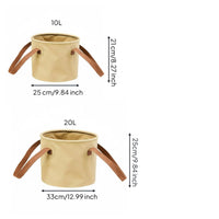 Multi-Purpose Foldable Pail Long-Lasting Collapsible Camping Pail Lightweight for Campers, Anglers, Picnic, Travel, Car Wash