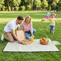 Portable Picnic Mat with Storage Bag, Oxford Fabric, PVC Waterproof Layer, Blue