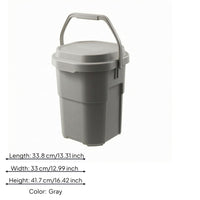 Lidded Plastic Pail with Lid Storage Container Rounded Edges