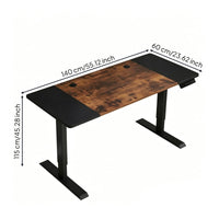 Electric Standing Desk Rectangular Tabletop Height Adjustable Desk Flat Desktop