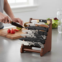 Tabletop knives Display Holder Organized knives Display Stand Space-Saving Non-Folding Holder for Kitchen Countertop, Counter