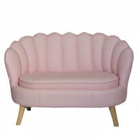 Shell Design Scallop rear Lounge Chair Princess aesthetic children's Furniture Cute Appearance Mini Sofa Soft Upholstery for Toddlers, Parents, storytime Corner, Kindergarten, Playroom, Nursery