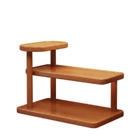 Space-Saving Wooden Desktop Organizer Small Desk Shelf Organizer Sturdy Wooden Desktop Rack Stable for Vanity, Dresser