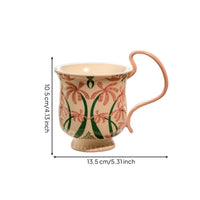 Ceramic Mug with Handle Glazed Coffee Cup Flared for Home Office