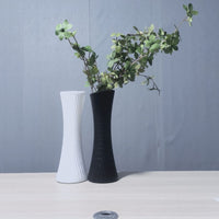 Textured Ceramic Vase Stable Base Home Decor Item Decorative