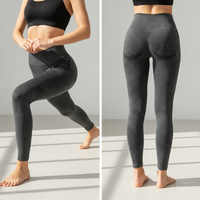 Women's High-Waisted Tummy Control Butt Lift Yoga Leggings with Snowflake Smile Pattern