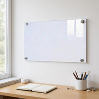Attractive Glass Whiteboard Ultra-White Tempered Glass Whiteboard Office Display Rectangular Non-Porous for Home