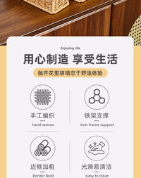 仿藤编收纳篮茶几遥控器收纳盒零食筐日式竹编篮卫生间置物篮笔筒