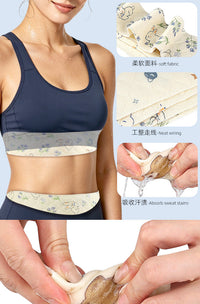 四季可用小碎花方形腹部吸汗衬垫运动健身出汗防湿防摩擦衬垫贴