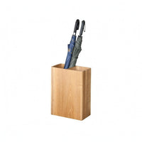 Wooden Umbrella Stand Wood Grain Household Storage Tall for Doorway, Shop