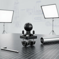 Double U Bolt Mount Ball Base Clamp 360-Degree Rotation Ball Attachment Base for Farm Machinery