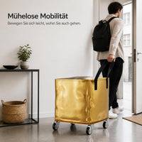 Large Capacity Waterproof Moving Storage Bag with Wheels for Quilts and Luggage, PP Material