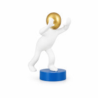 Human Figurine with Round Base Minimalist Sculpture Versatile for Art Lovers