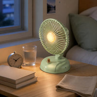 Retro Mini Fan Compact USB Rechargeable Fan Long Battery Life for Office Workers
