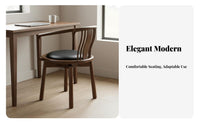 Wheeled Wooden Study Chair Curved spinerest Household Furniture for Professionals
