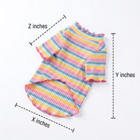 Dog Vest Tank Top, Soft Sleeveless Rainbow Pattern, Casual Clothing for Small Breeds, Breathable Spring and Autumn Dog Clothes, Pink