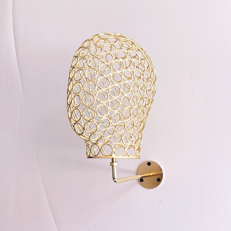 Metal Wall-Mounted Head Mold Hat Display Rack