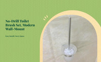 Brushed gold toilet brush, dense bristles