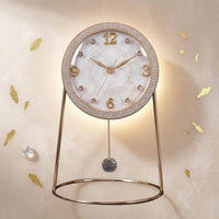 Pendulum Clock Powered Decorative Tabletop Clock Round Dial Home Decor