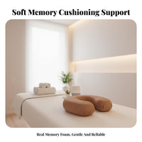 Pressure Relief U-Shaped Face Pillow Memory Foam Beauty Bed Face Cradle Breathable for Spa Professionals, Estheticians, Home