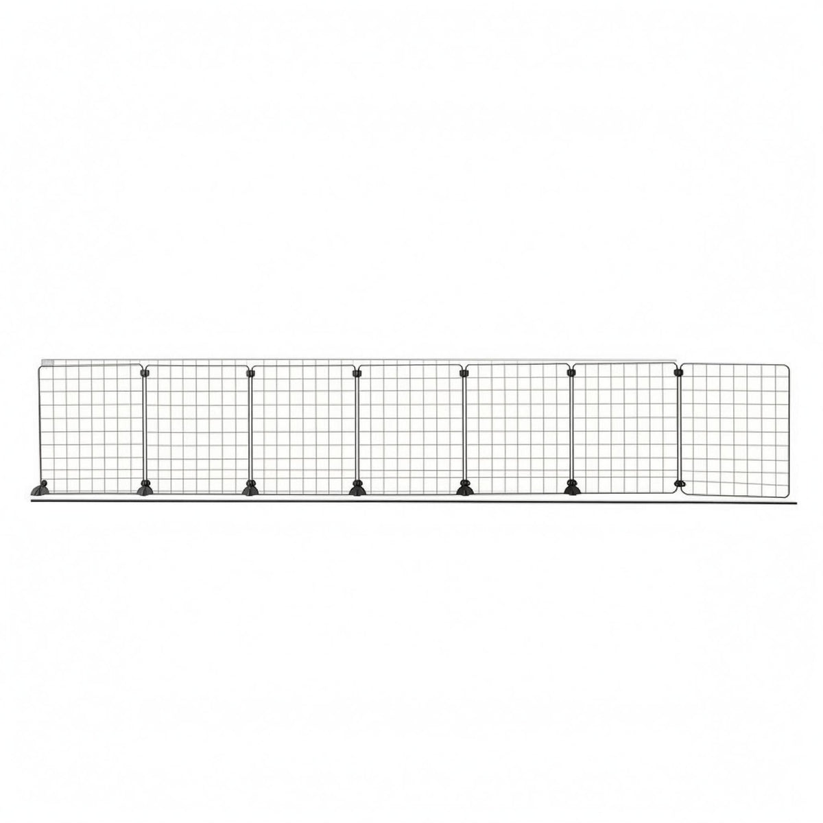 Folding Dog Barrier Indoor Portable Puppy Gate Rectangular Grid for Home