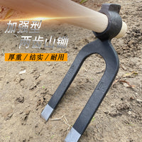 加厚铁耙子钢耙钉耙花园种菜翻土松土耙农具三四齿耙开荒翻地锄头