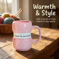Novelty Mugs with Knitted Pattern and Colorful Design for Home Kitchen, Christmas Gift for Friends, for