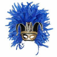 Feathered Feather Masquerade Mask Vintage Venetian Half Mask Retro Design Masquerade Headpiece Dramatic for Carnival, Halloween
