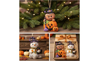 Felt Figure Handmade Felt Ornament Freestanding Stuffed Ornament for Halloween, Table Decor