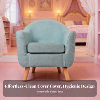 Child-Sized Armchair Easy to Clean Miniature Upholstered Armchair for Toddlers