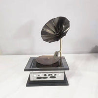 Gramophone Ornament Vintage Look Phonograph Figurine for Display Shelf