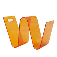 Clear Magazine Rack with Handles Translucent Acrylic Magazine Holder Portable Book Rack with Handle for Readers
